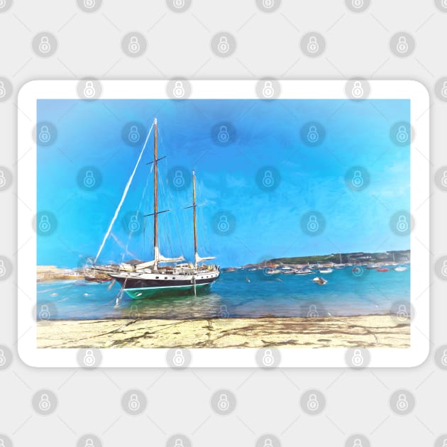 Anchored at the Scillies Sticker by IanWL